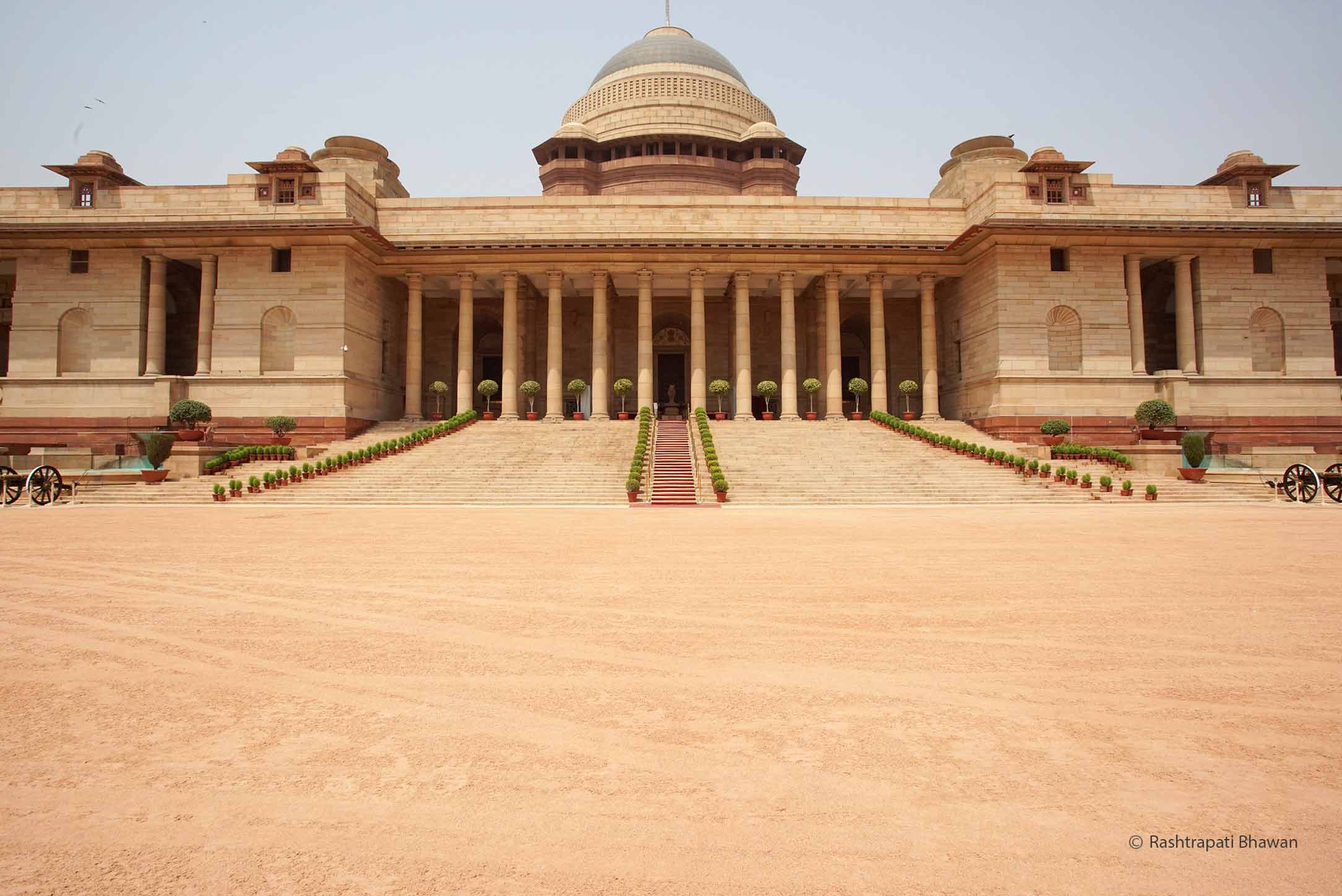 Facade of Rashtrapati Bhawan