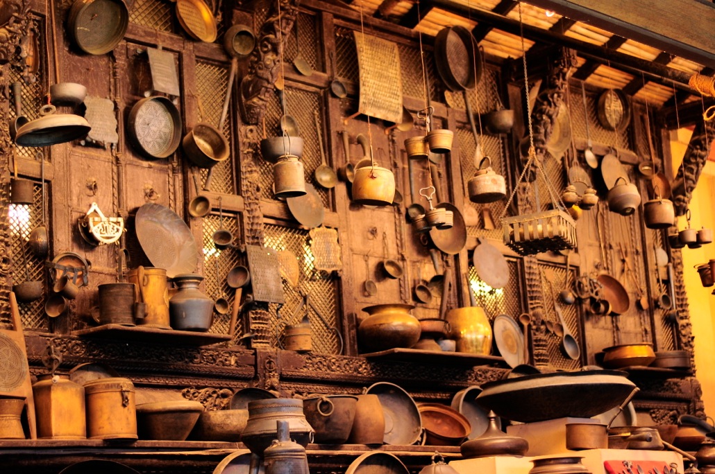 A display of kitchen appliances at the Vechaar Museum