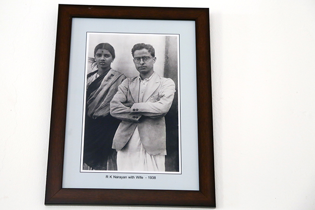 Photograph of R.K. Narayan with his wife, Rajam